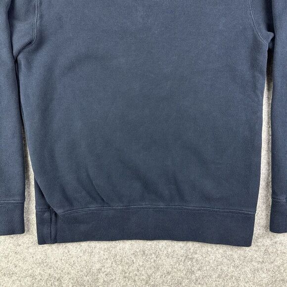 Lands End Bedford Rib Quarter Zip Sweater Mens Small Blue Knit Pullover Preppy - Picture 8 of 13